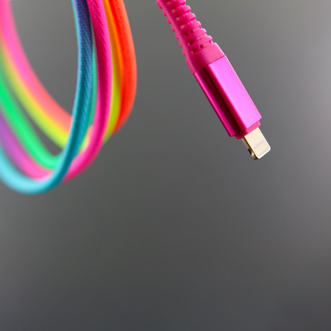 Cable de charge arc en ciel USB-A vers Lightning - 1.5M