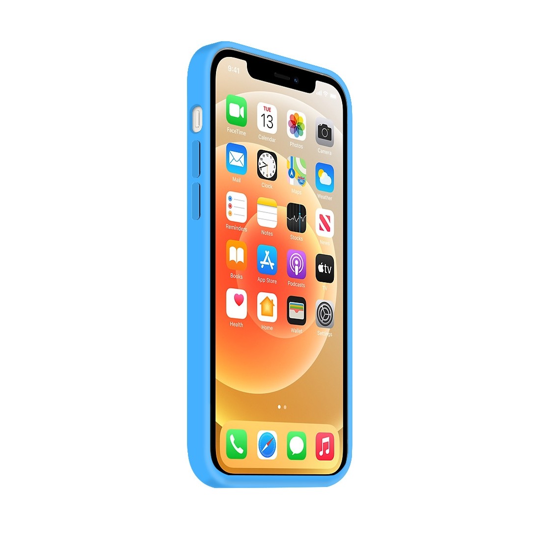 Coque Silicone Moxie BeFluo Fine et Légère pour iPhone 15, Intérieur Microfibre - Bleu clair