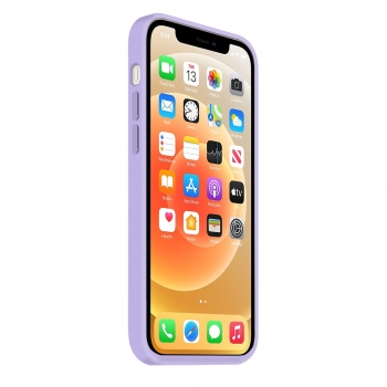 Coque Silicone Moxie BeFluo Fine et Légère pour iPhone 15, Intérieur Microfibre - Lilas