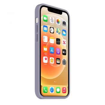 Coque Silicone Moxie BeFluo Fine et Légère pour iPhone 15, Intérieur Microfibre - Gris lavande