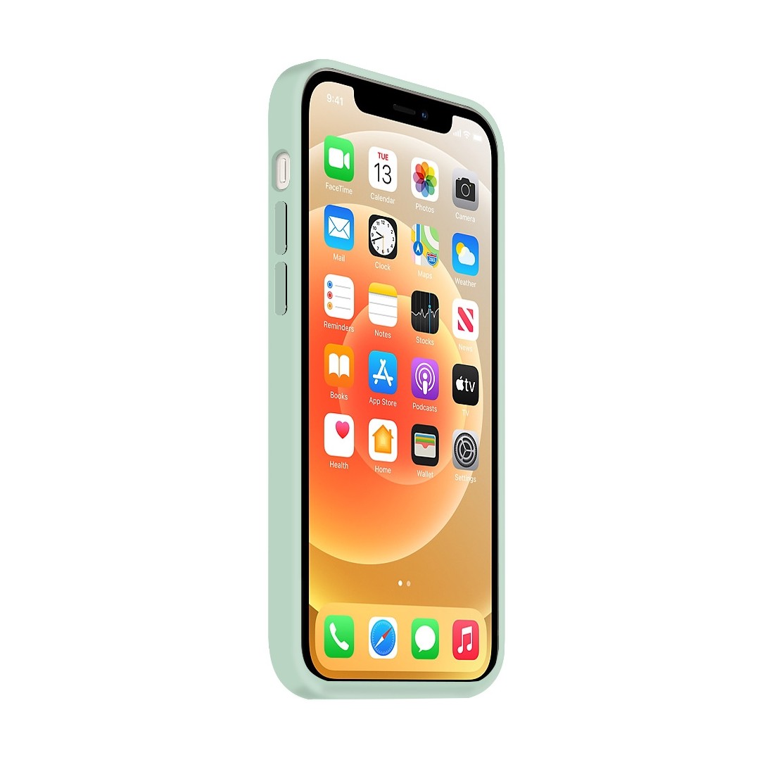 Coque Silicone Moxie BeFluo Fine et Légère pour iPhone 15 Plus, Intérieur Microfibre - Menthe