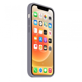 Coque Silicone Moxie BeFluo Fine et Légère pour iPhone 15 Pro Max, Intérieur Microfibre - Gris lavande