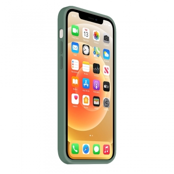 Coque Silicone Moxie BeFluo Fine et Légère pour iPhone 15 Pro Max, Intérieur Microfibre - Pin vert