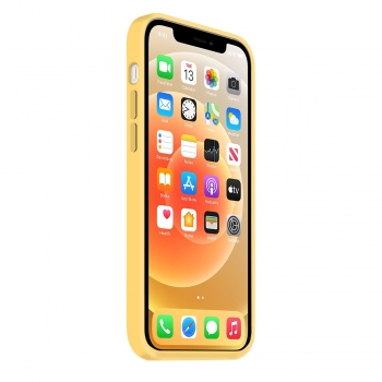 Coque Silicone Moxie BeFluo Fine et Légère pour iPhone 15 Pro Max, Intérieur Microfibre - jaune