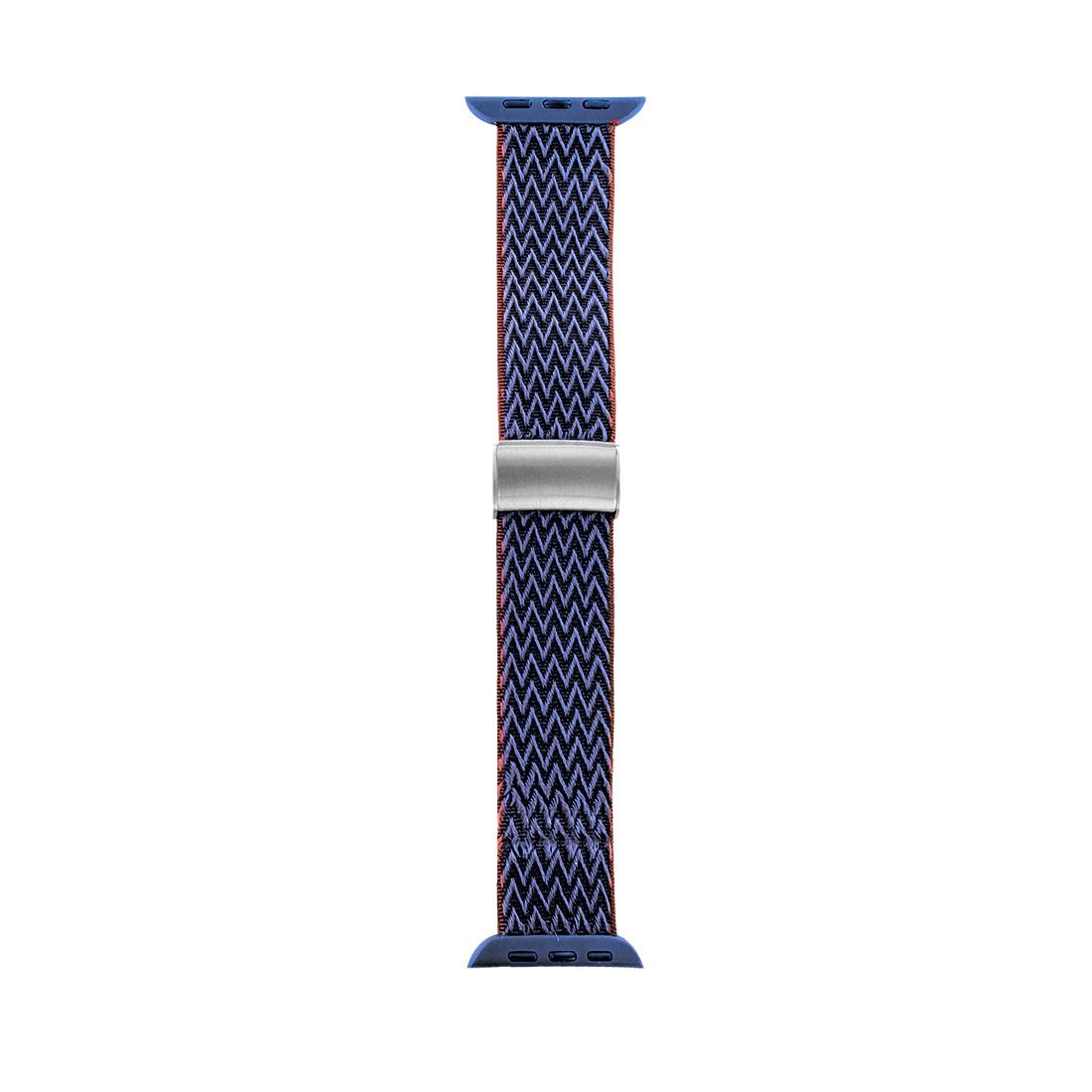 Bracelet extensible motif chevron Apple watch 42/44/45/49 - Bleu