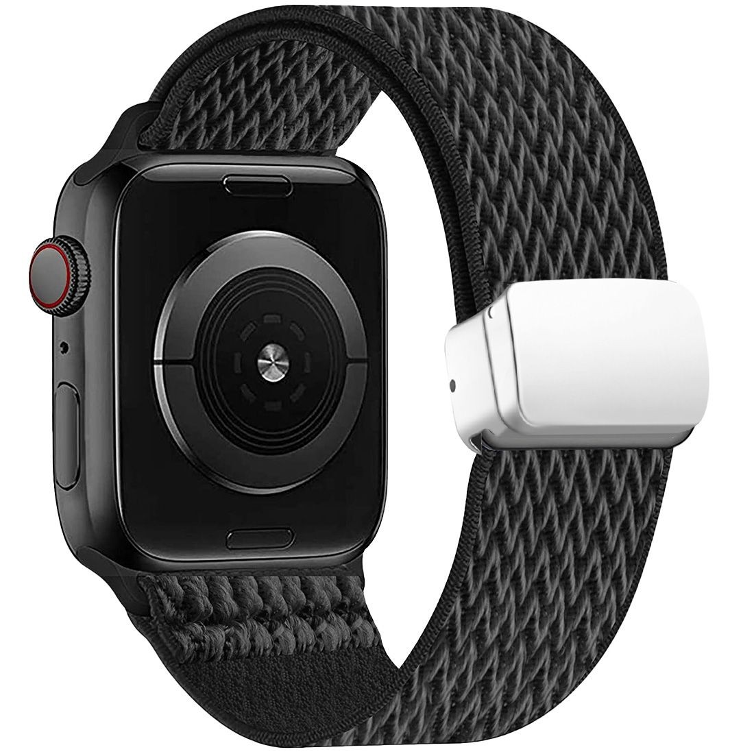 Bracelet extensible motif chevron Apple watch 42/44/45/49 - noir