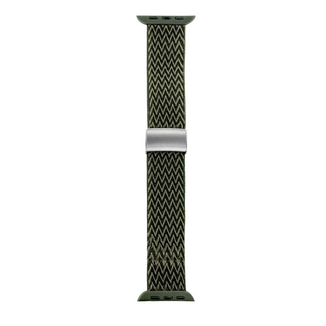Bracelet extensible motif chevron Apple watch 42/44/45/49 - vert kaki