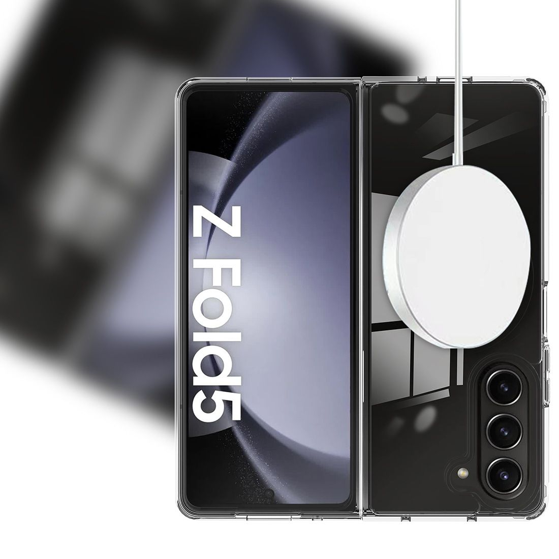 Coque TPU/PC renforcée transparente compatible Magsafe Samsung Galaxy Z Fold5