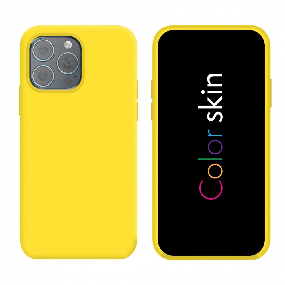 Coque premium Color Skin pour iphone 14 Pro - jaune