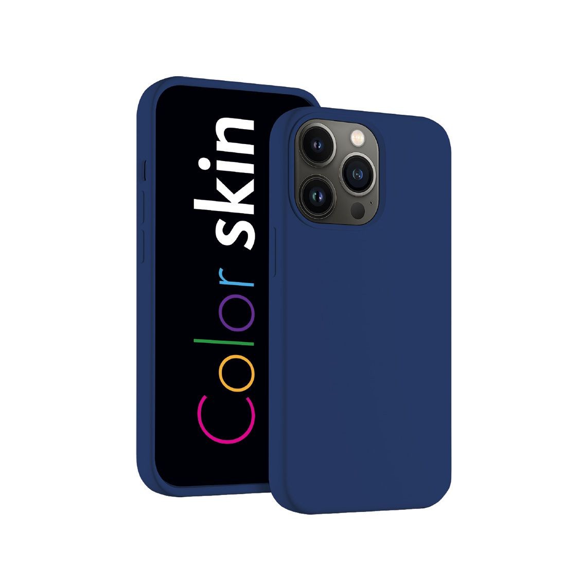 Coque premium Color Skin pour iphone 14 Pro - Bleu foncé