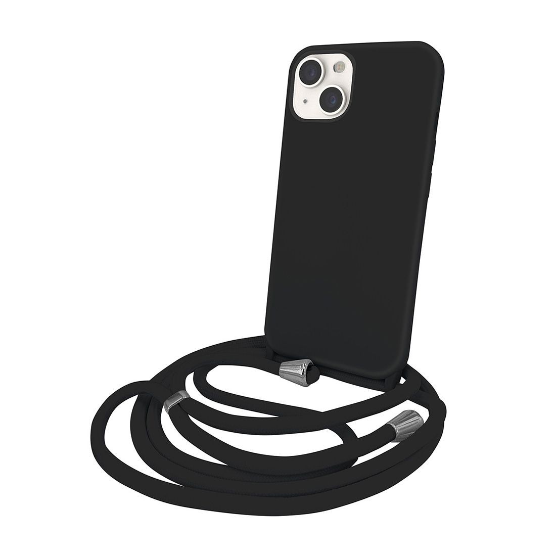 Coque premium + lacet Color lace pour iphone 15 Plus - Noir