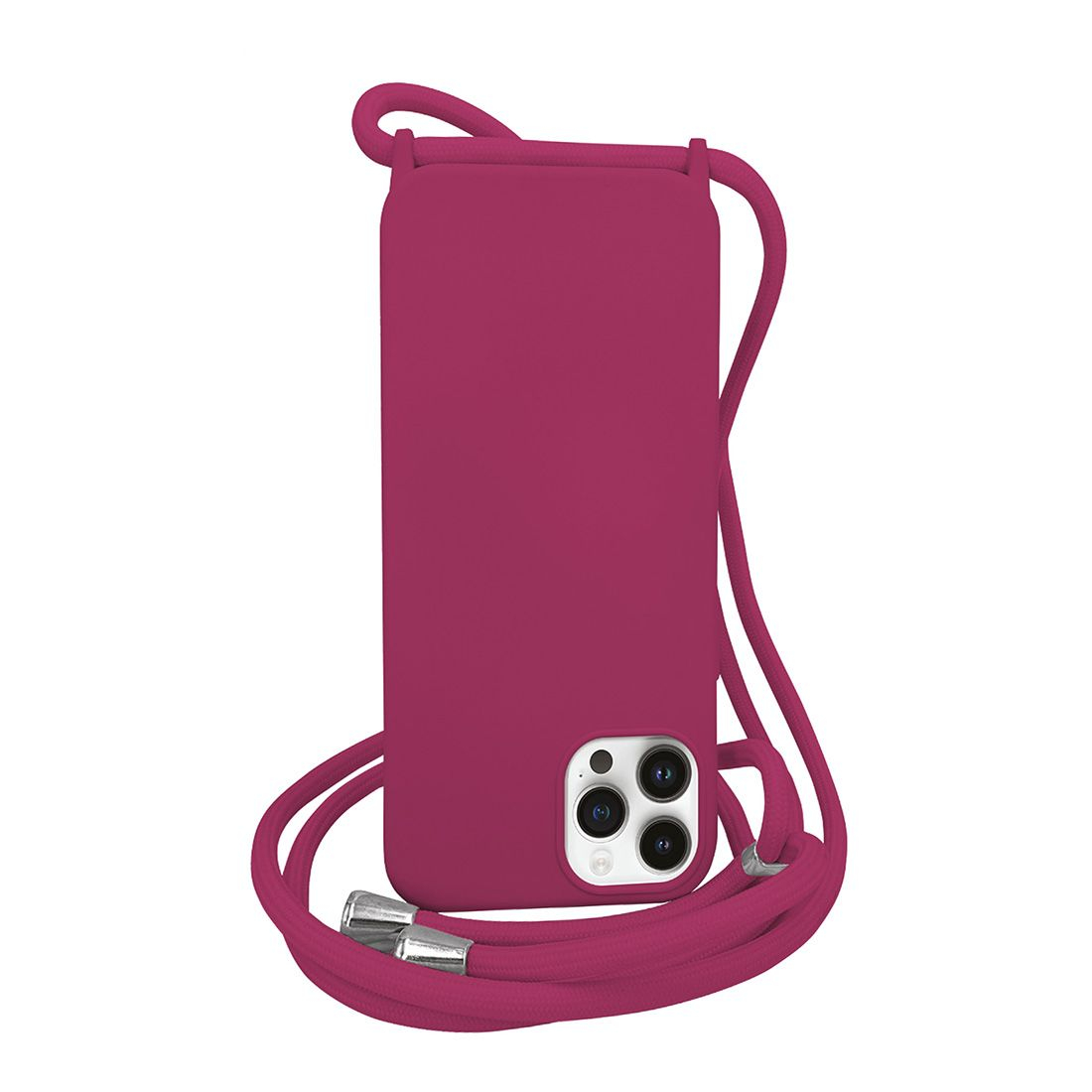 Coque premium + lacet Color lace pour iphone 15 - lie de vin