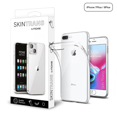 Moxie Coque iPhone 7 Plus / iPhone 8 Plus [Skintrans] Coque en TPU Souple Transparente Ultra Fine en Silicone, Anti-traces, Ajus