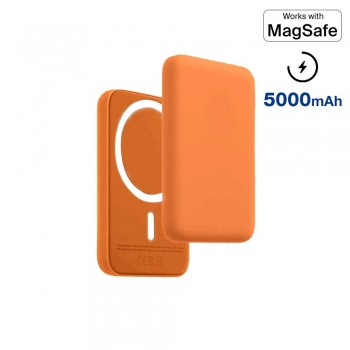 Power bank système MagSafe 5000 mah couleur orange