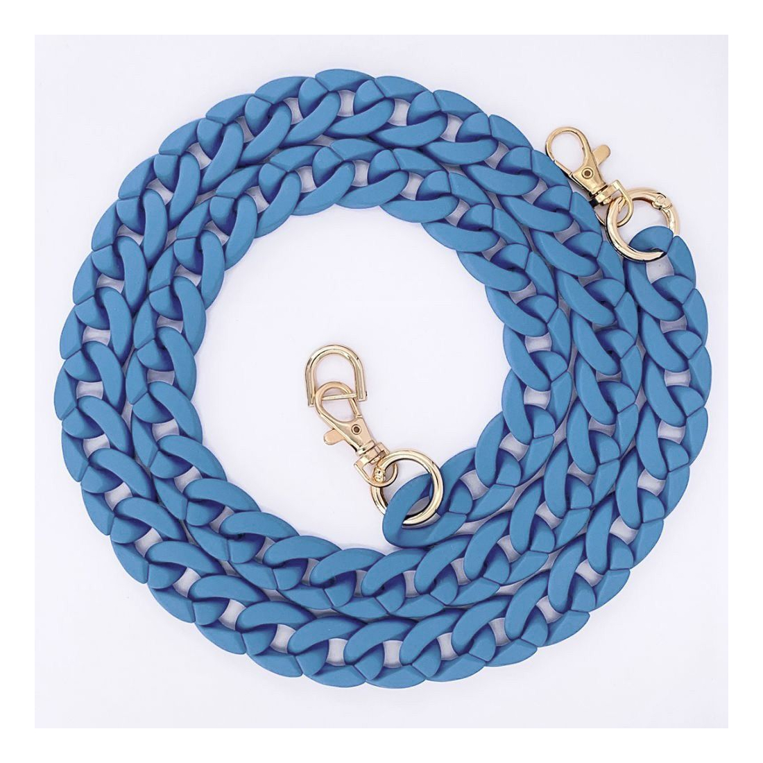 Chaine grosse maille avec pad universel-serie IBIZA -BLEU ACIER-1.2M