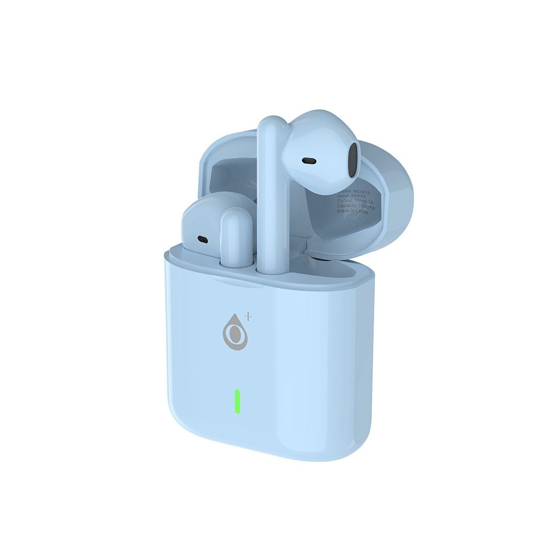 Oreillette bluetooth TWS BT5.3 200mAh NC3216 Bleu clair