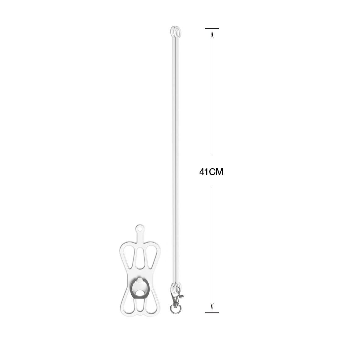 Housse silicone universelle avec ring holder+Tour de cou NR9542 - Blanc