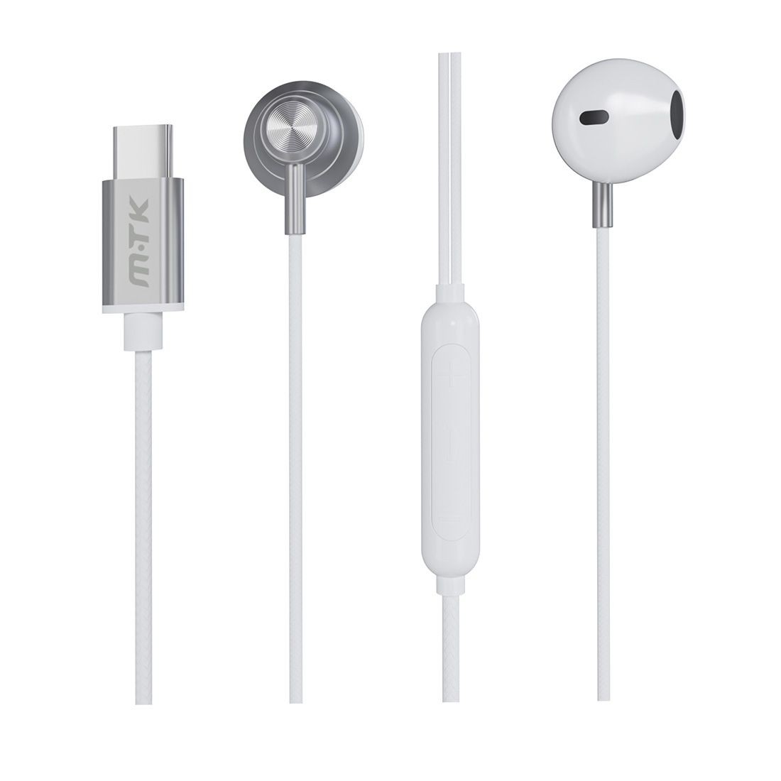 kit pieton intra auriculaire Type-C TC3244 pour les nouveaux iPhone-blanc- Blanc