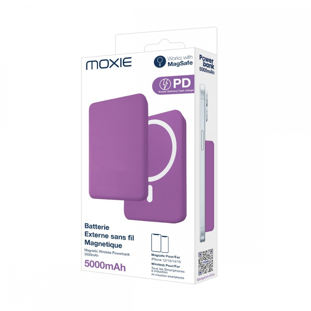 Batterie de secours compatible MagSafe 5000 mah - Violet