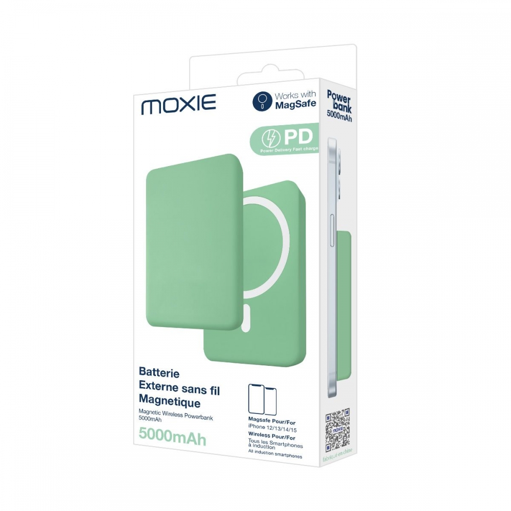 Batterie de secours compatible MagSafe 5000 mah - Vert