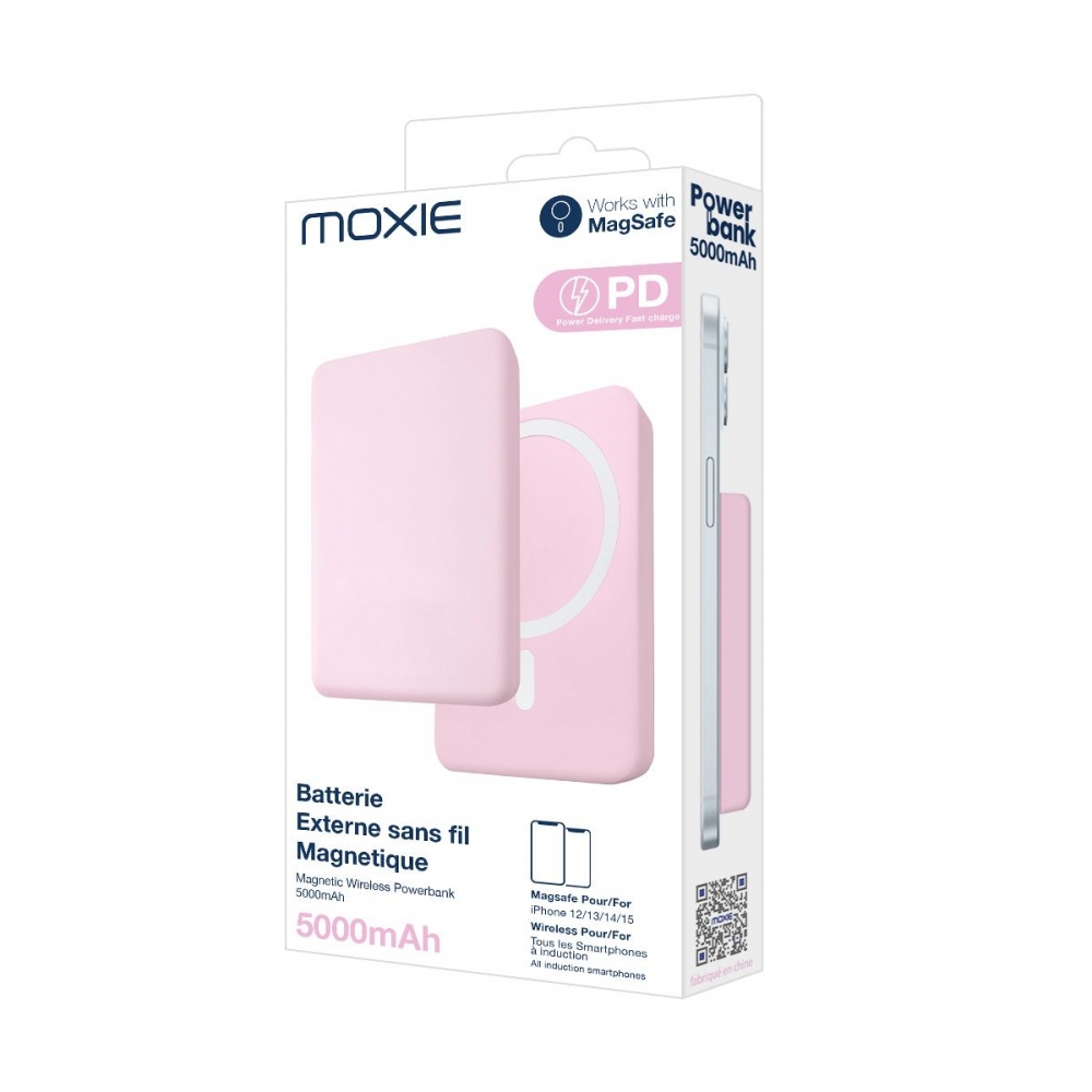 Batterie de secours compatible MagSafe 5000 mah - Rose