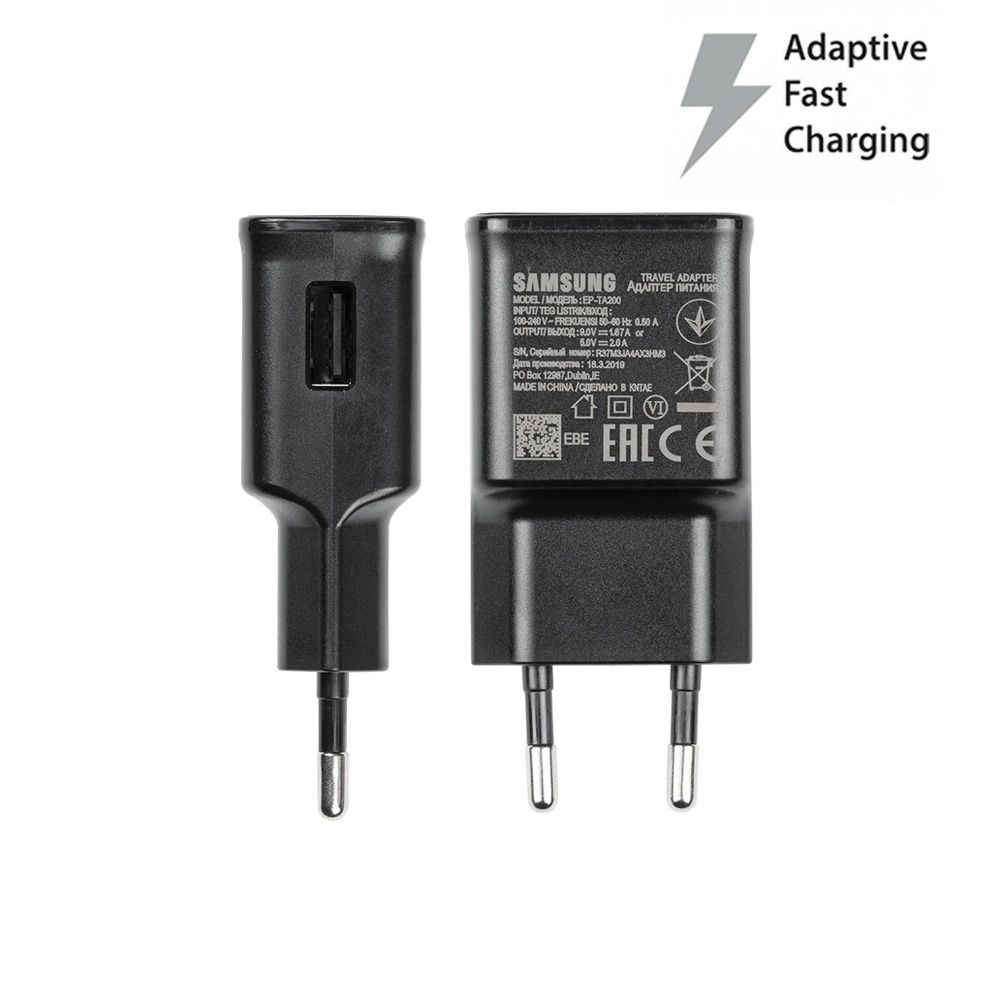 Chargeur Secteur USB 2.4A  Origine Samsung Fast Charge EPTA200 Noir