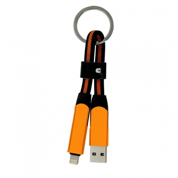 Porte clef cable de charge 5 en 1 en aluminium et Nylon