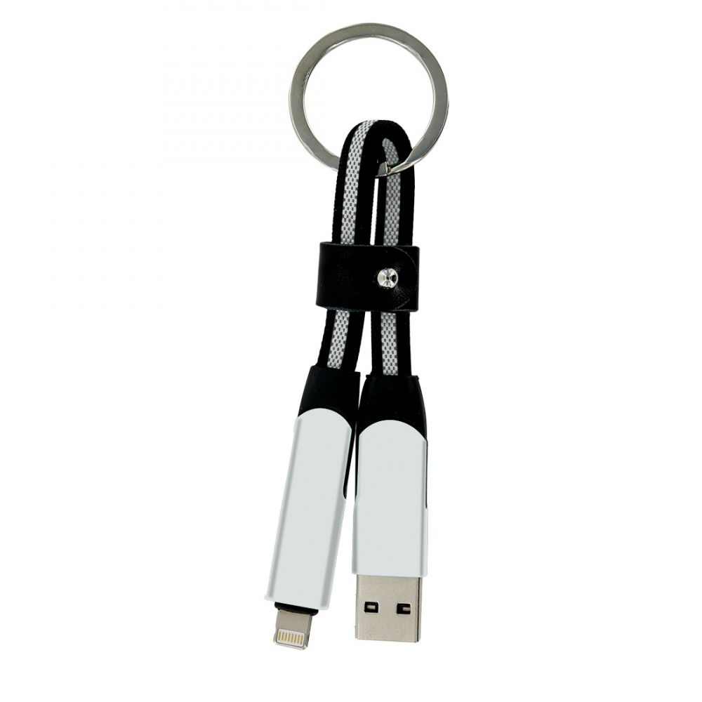 Porte clef cable de charge 6 en 1 en aluminium et Nylon