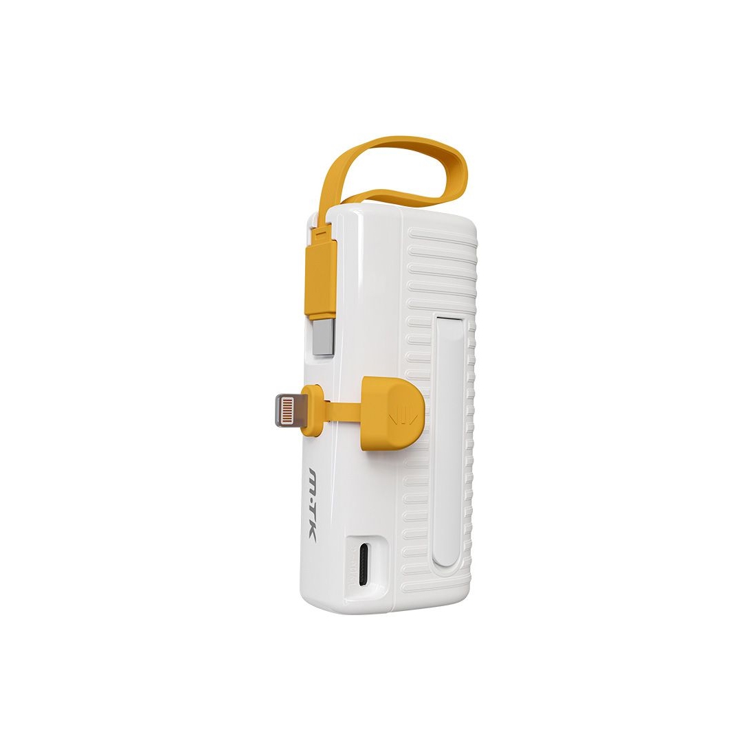 Batterie de secours  5000 mAh TD2135 2 connectiques Type-C et lightning - Blanc
