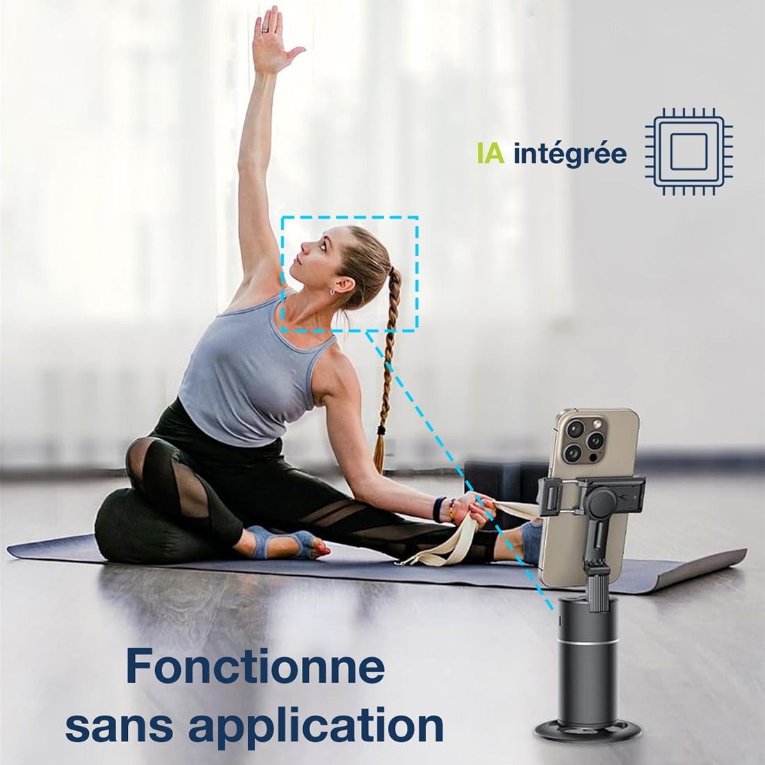Support vidéo intelligent avec detection du visage