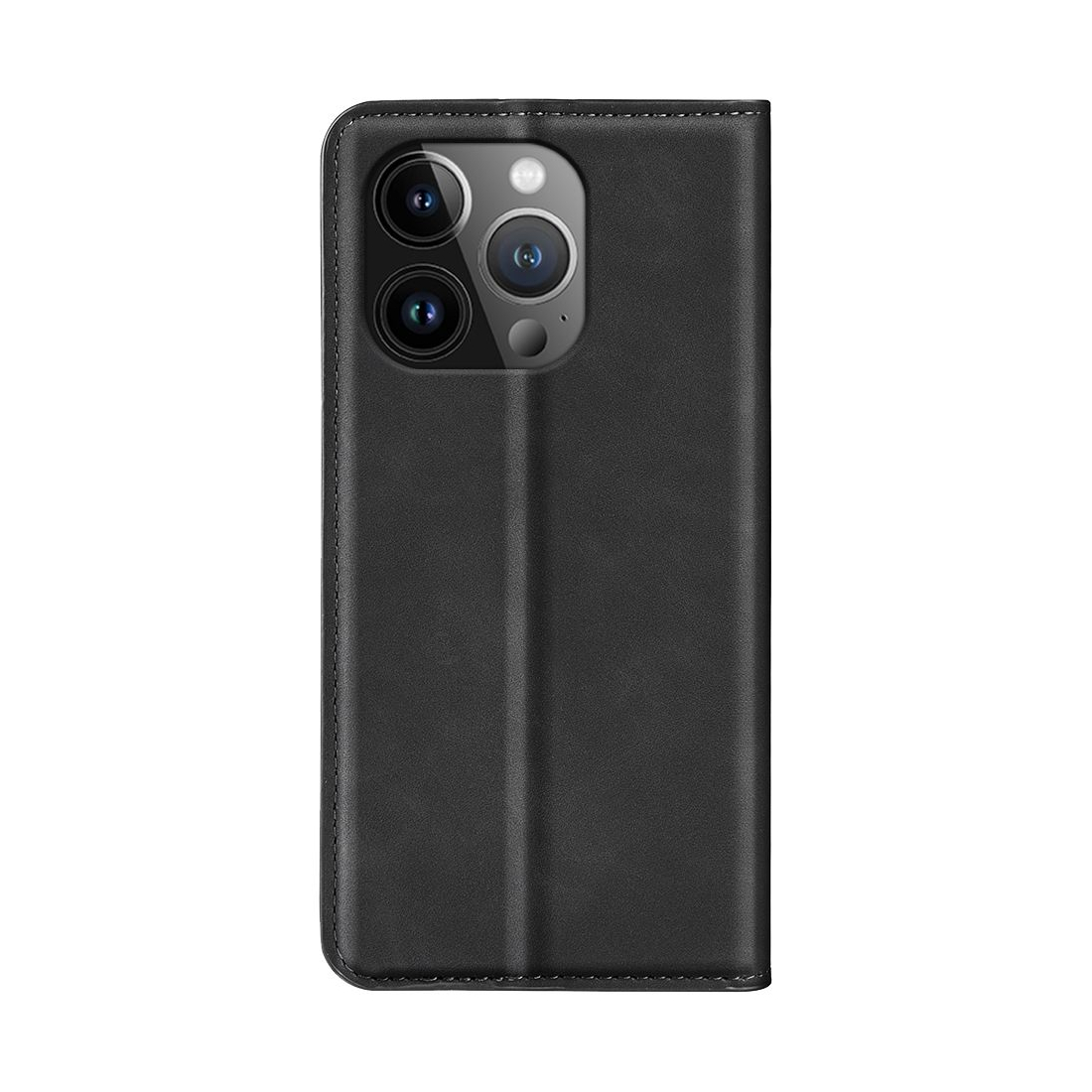 Etui portefeuille fermeture magnetique Apple iPhone 15 - noir