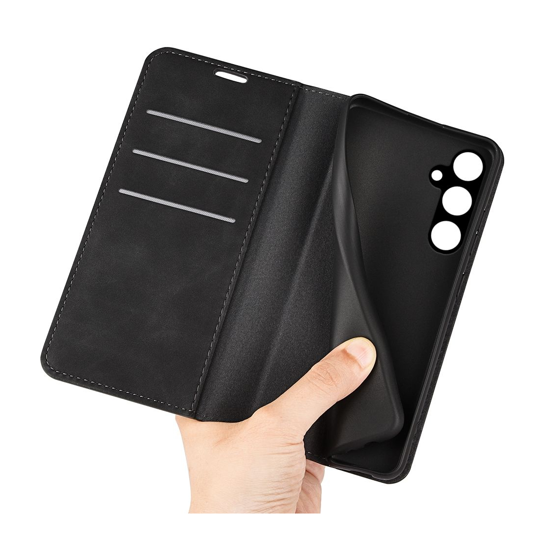 Etui portefeuille fermeture magnetique Samsung Galaxy  A35 - noir