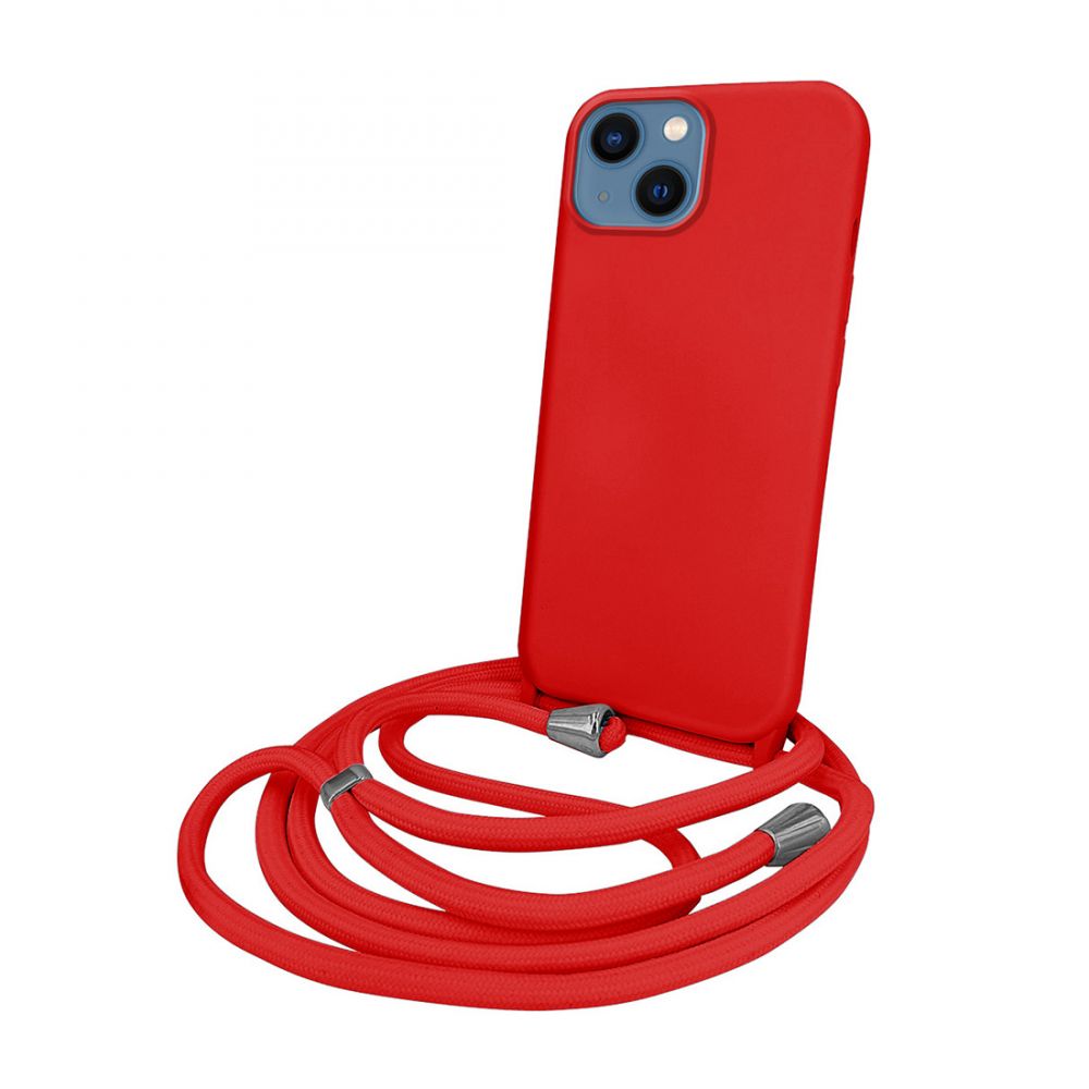 Coque premium + lacet Color lace pour iphone 14 pro - Rouge