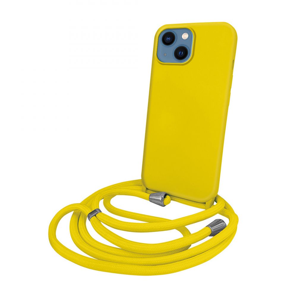 Coque premium + lacet Color lace pour iphone 14 pro - Jaune