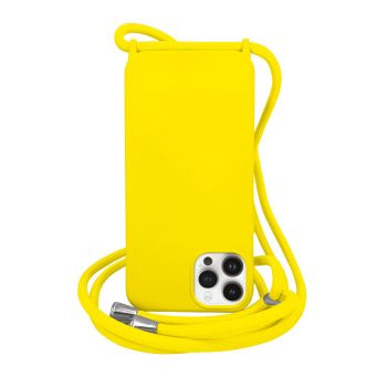 Coque premium + lacet Color lace pour iphone 14 pro - Jaune