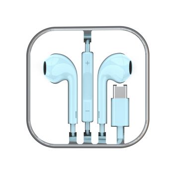 Kit pieton filaire Type-C pour les nouveaux iphone et smartphone android - NC3250 Bleu