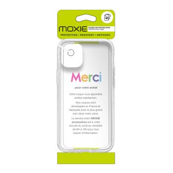 Coque renforcée Moxie transparente en TPU et Polycarbonate pour Apple iPhone 16