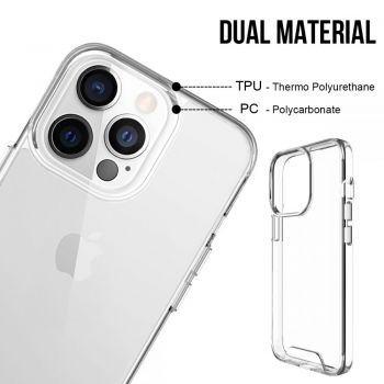 Coque renforcée Moxie transparente en TPU et Polycarbonate pour Apple iPhone 16