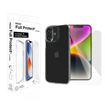 Pack Moxie 1 Housse TPU transparente + 1 verre trempé 2.5D Apple iPhone 16