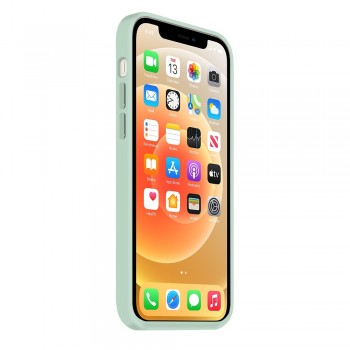 Coque Silicone Moxie BeFluo Fine et Légère pour iPhone 16, Intérieur Microfibre - Menthe