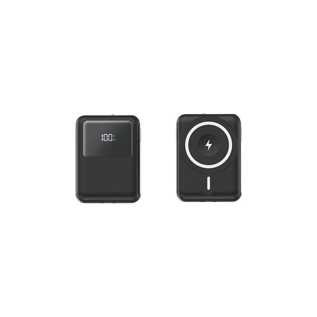 Powerbank MagSafe 10000 mAh 3 en 1 charge rapide + 2 câbles intégrés - Noir