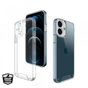 Coque renforcée Moxie transparente en TPU et Polycarbonate pour iPhone 16 Plus