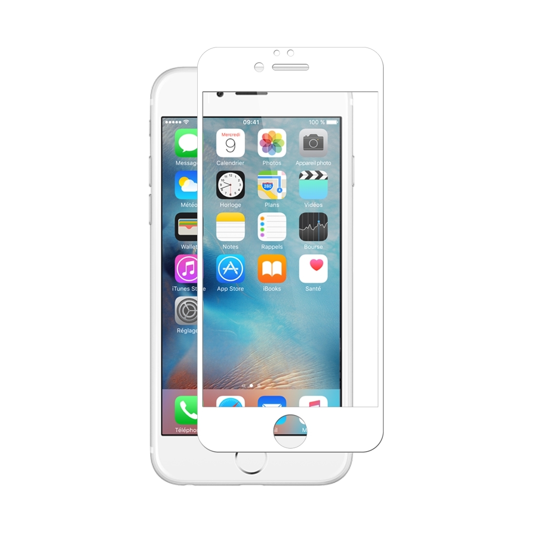 Glass Moxie Ultimate 3D Full Cover HD Blanche pour iPhone 8 Plus et iPhone 7 Plus