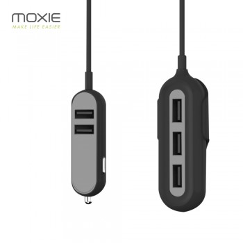 Smart Car Charger Moxie 10.8A 2 ports USB + Hub 3 ports USB