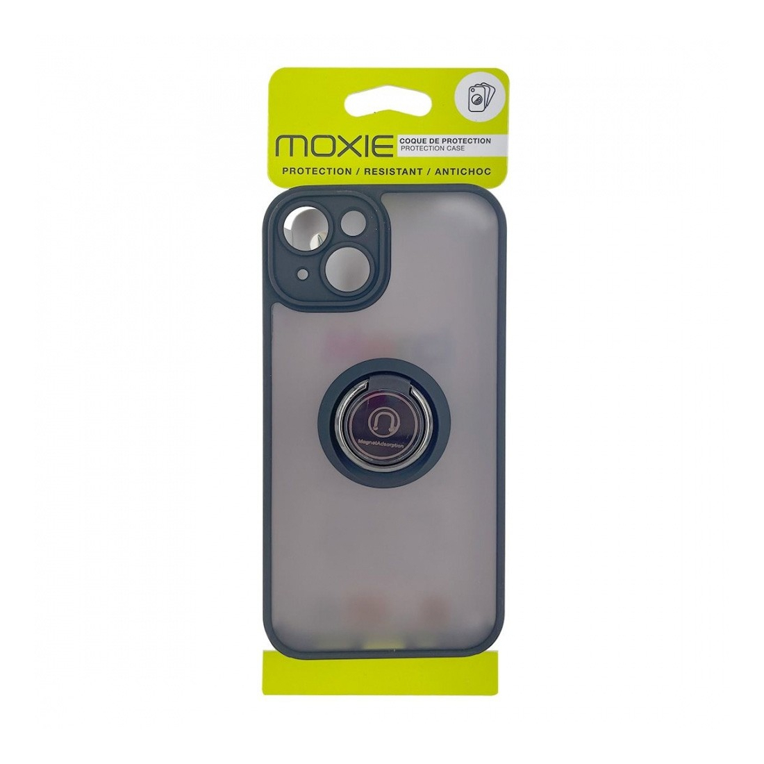 Coque Moxie R-Hold iPhone 16 Plus avec ring holder + contour Noir
