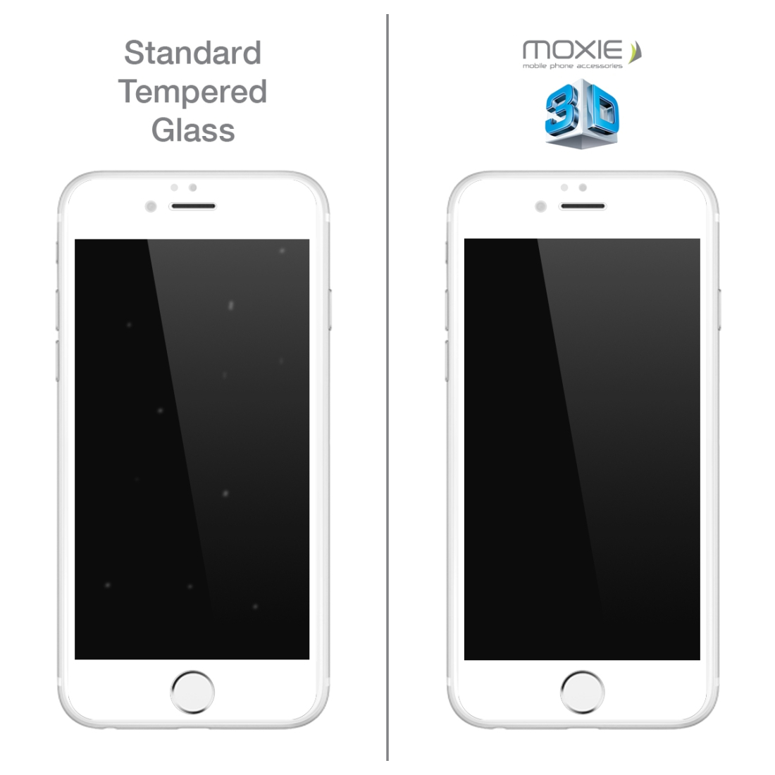Glass Moxie Ultimate 3D Full Cover HD Blanche pour iPhone 8 Plus et iPhone 7 Plus