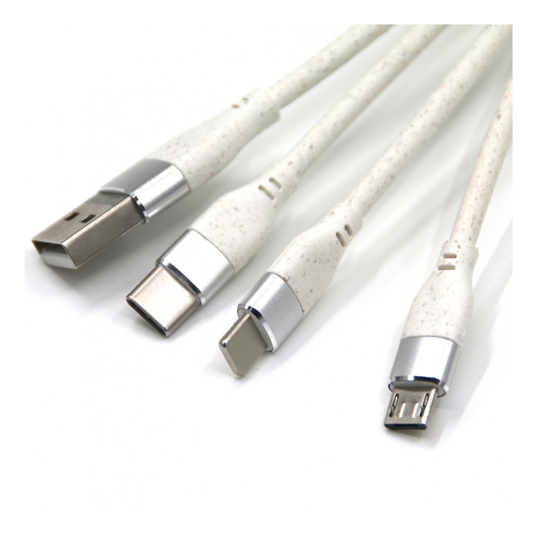 Porte clef métal en paille de blé avec cable data