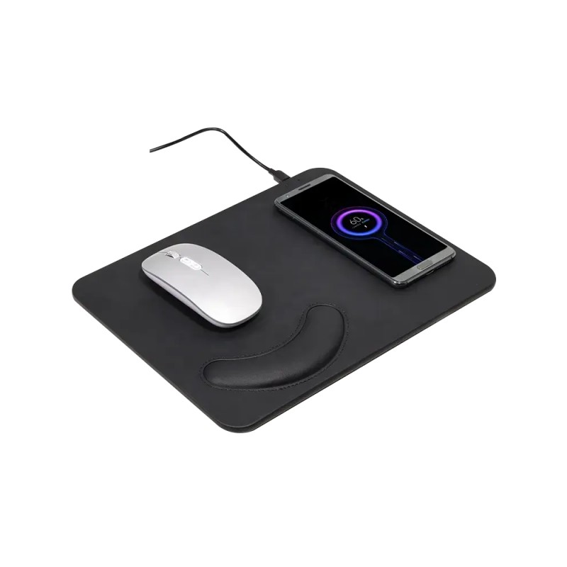 Tapis de souris en Cuir végétal avec chargeur à induction