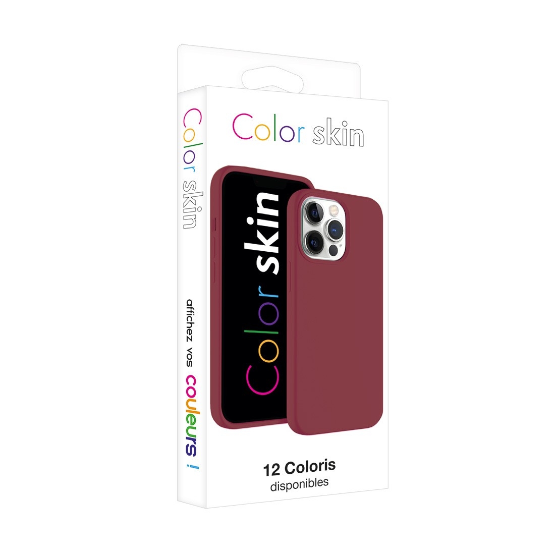 Coque premium Color Skin pour  iphone 16e couleur Lie de vin