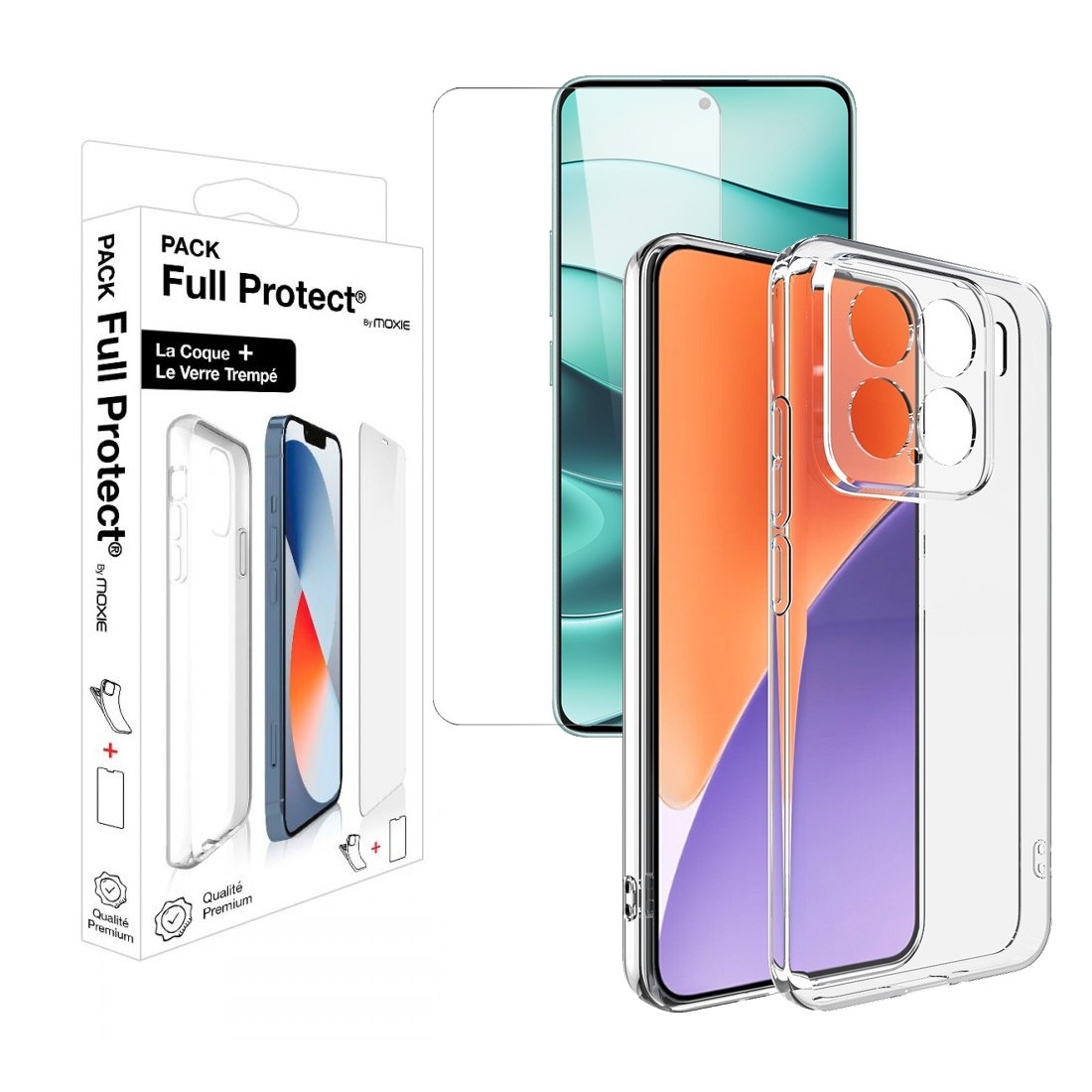 Pack 1 Housse TPU transparente + 1 Glass 2.5D Xiaomi 15